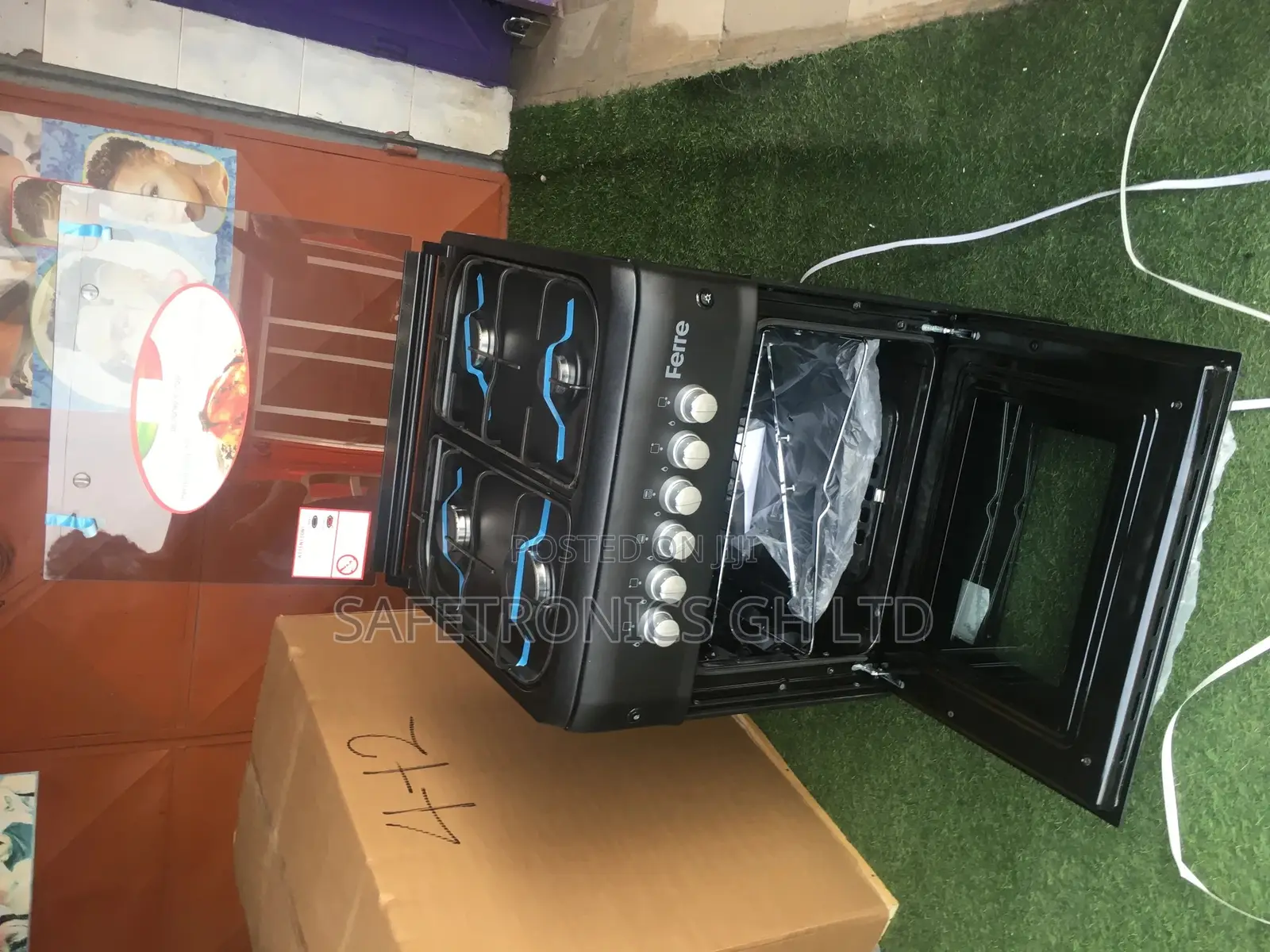 Black Ferre 4BURNER Gas Oven With Grill