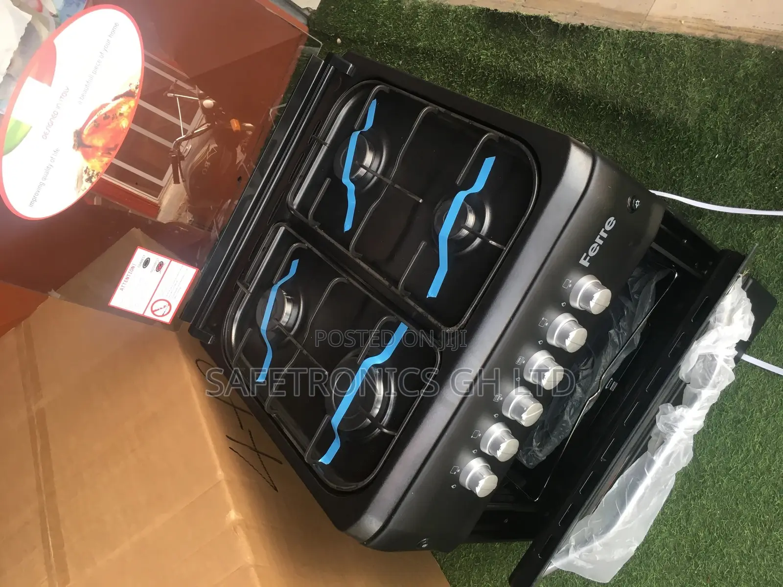 Black Ferre 4BURNER Gas Oven With Grill