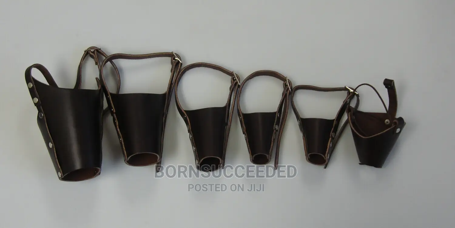 Anti Bark,Bite and Chew Dog Leather Muzzle