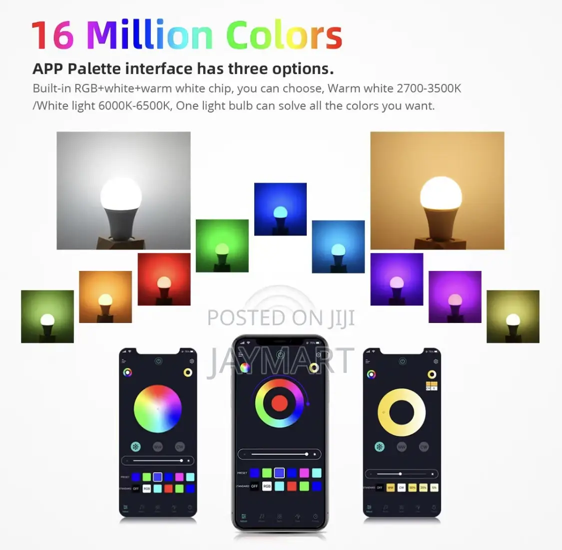 RGB Bluetooth Smart Light Bulb. E27 10w