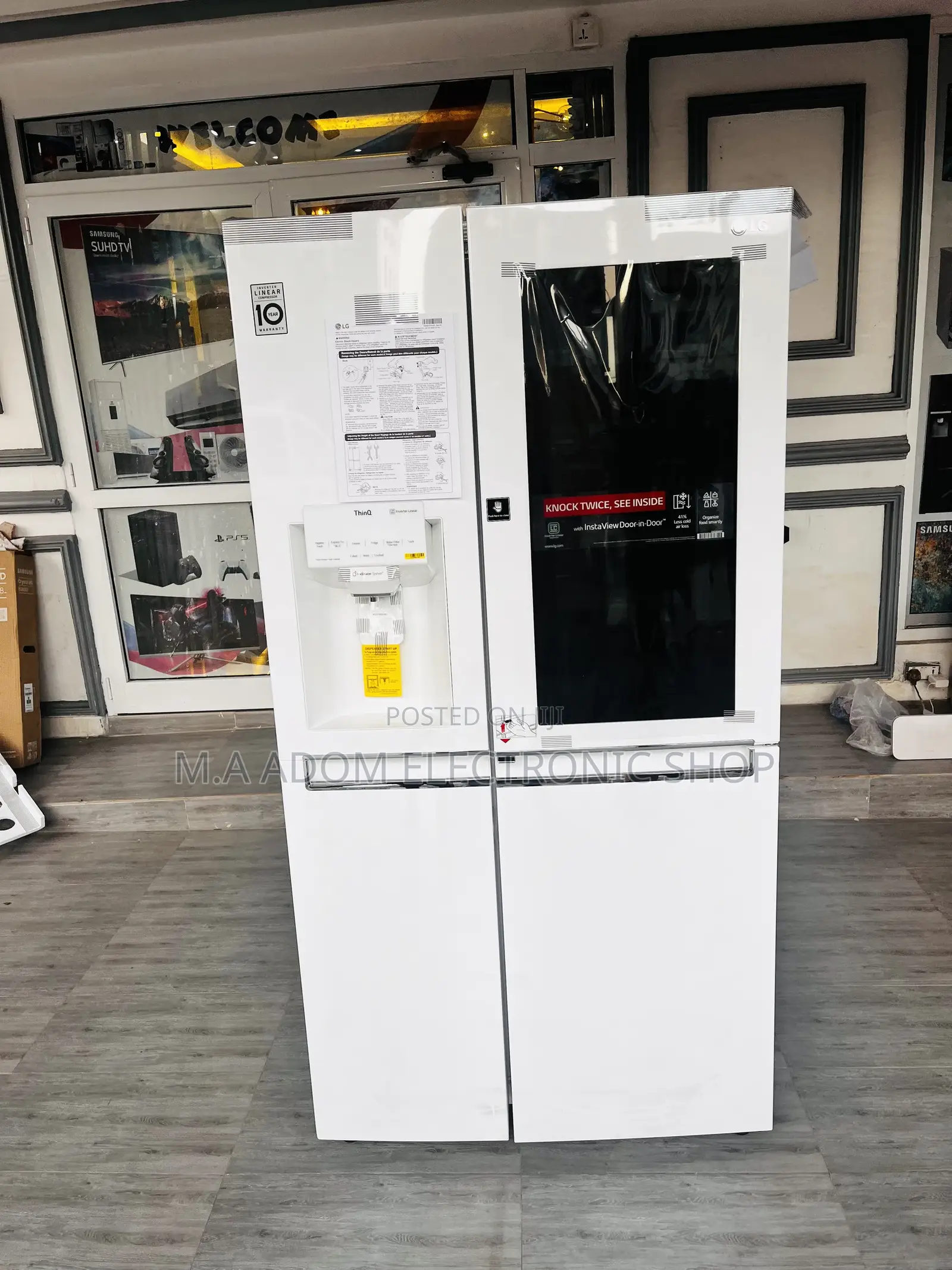 Lg 635 Litre Door in Door Smart Instaview White Built in Fri