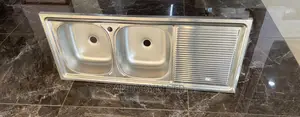 Kitchen Sink Dual Bowl One Arm Complete Set