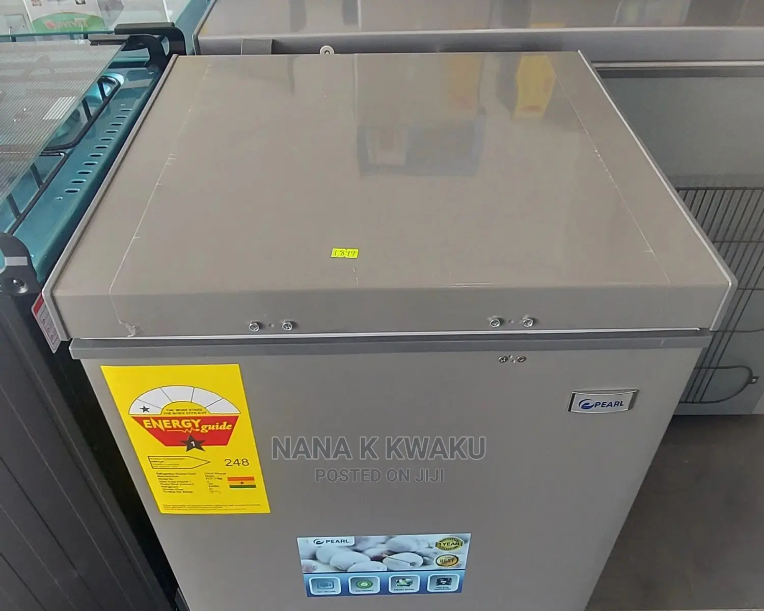 Energy Saver_pearl 100ltrs Chest Freezer Silver