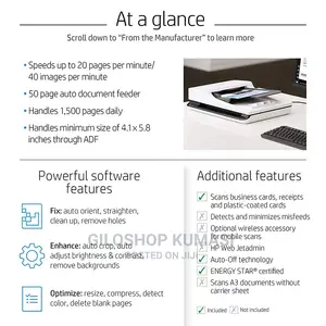 Hp Scanjet Pro 2500 F1 Flatbed Ocr Scanner