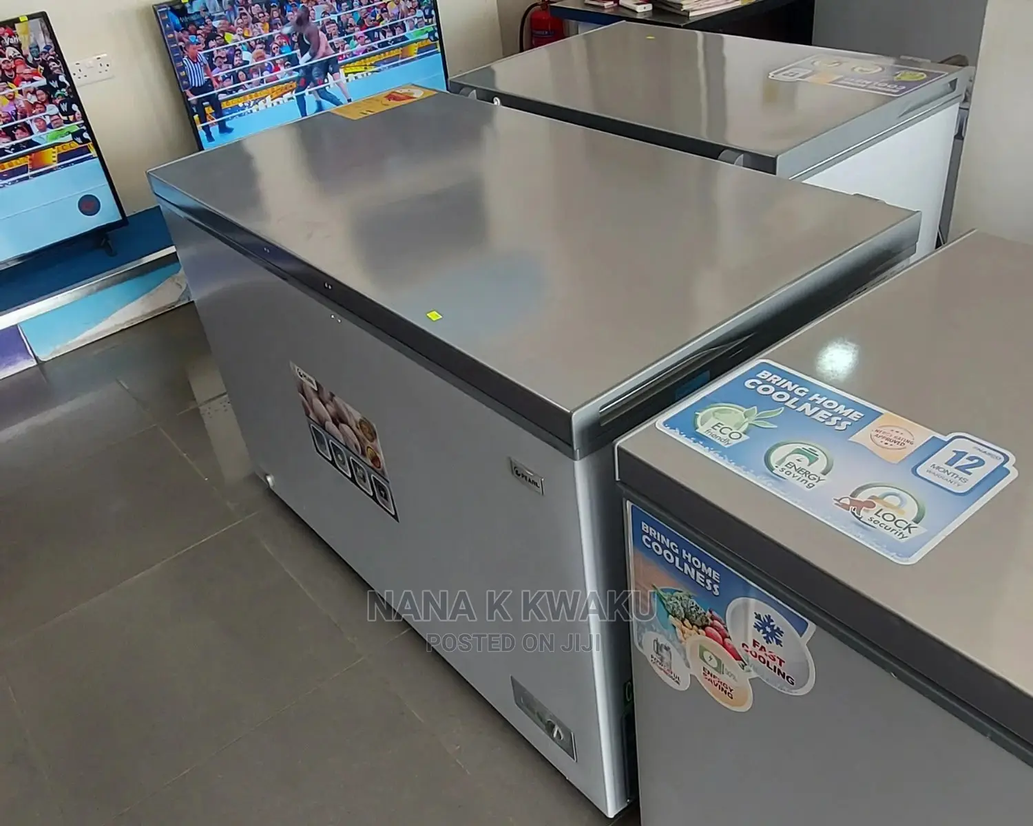Cool Pearl 380litrs Chest Freezer Silver