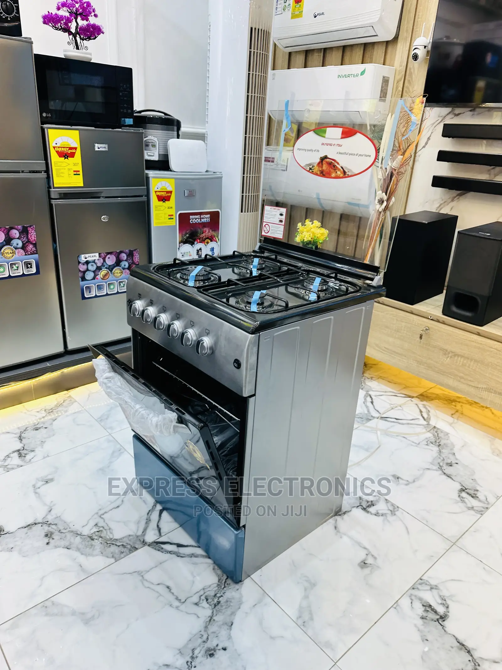 New Line Gas Cooker Rotisserie Grill 4b Stove Cool Price