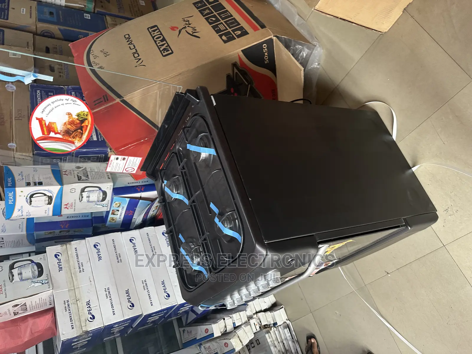 Cool  Price Range 55/50 Black Gas Cooker 4b Rotisserie