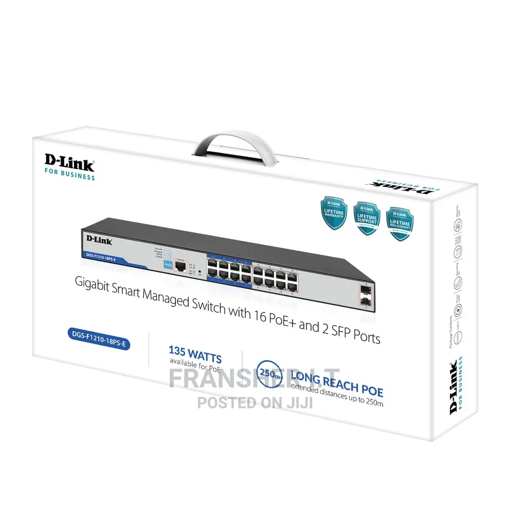 D-Link DGS-F1210-18PS-E 18-Port Gigabit Smart Managed Poe+ S