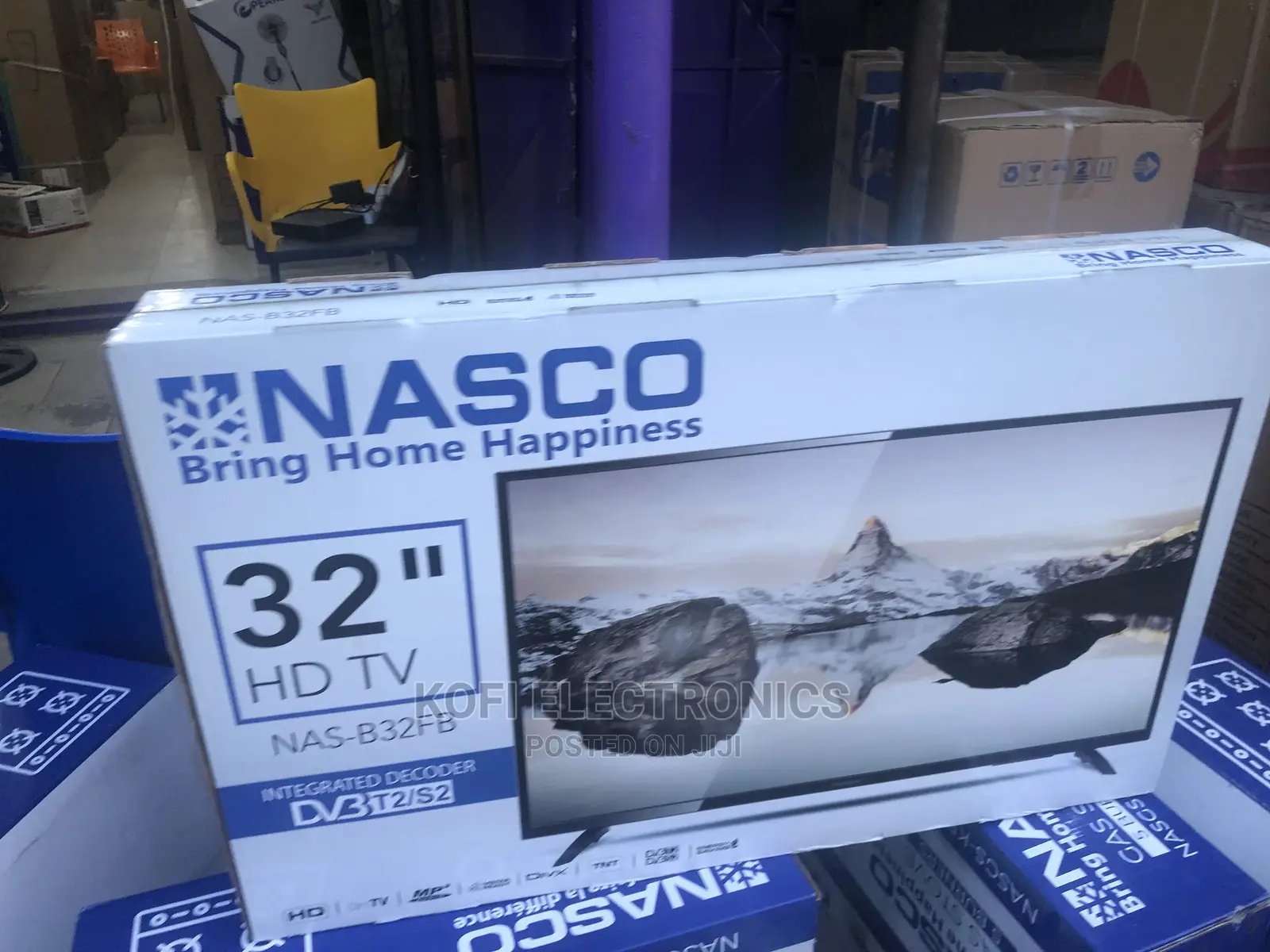 (Sterio Audio Input) Nasco NAS-B32FB 32 Inches Digital Tv