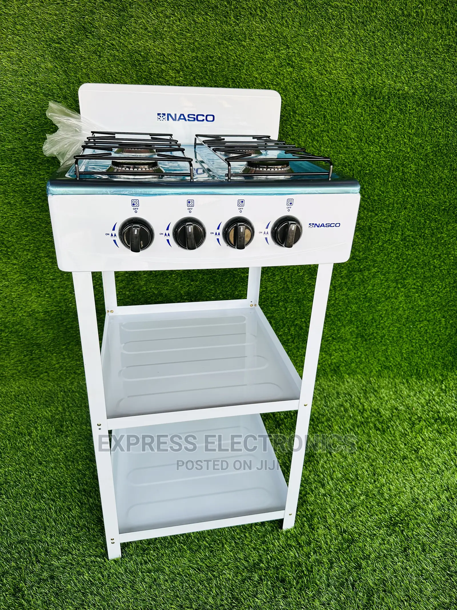 NASCO Table Top 4 Burner Gas Cooker With Shelves (K4bss-S)