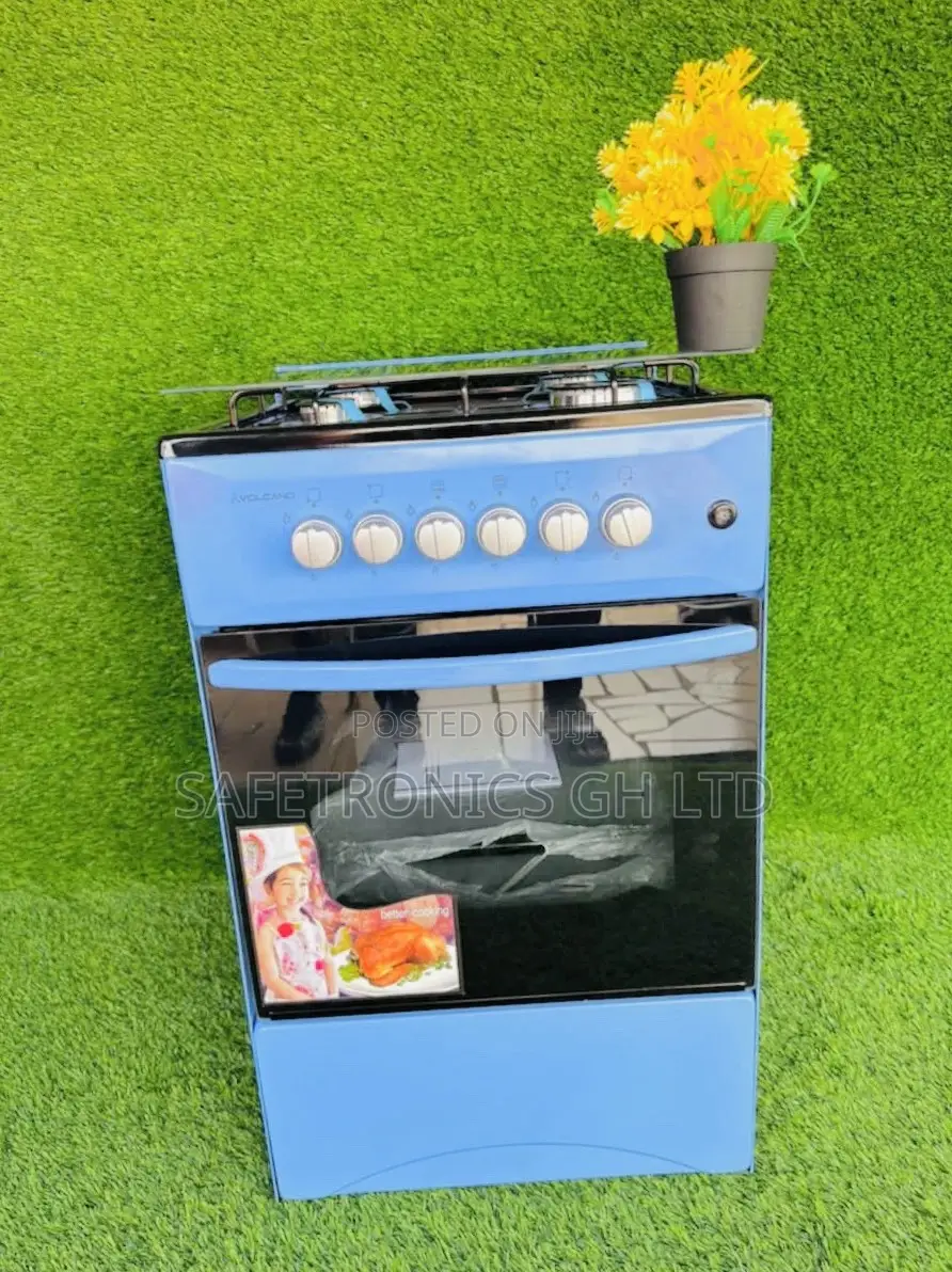4 Burner Gas Cooker 50×50 Oven and Grill Volcano Blue