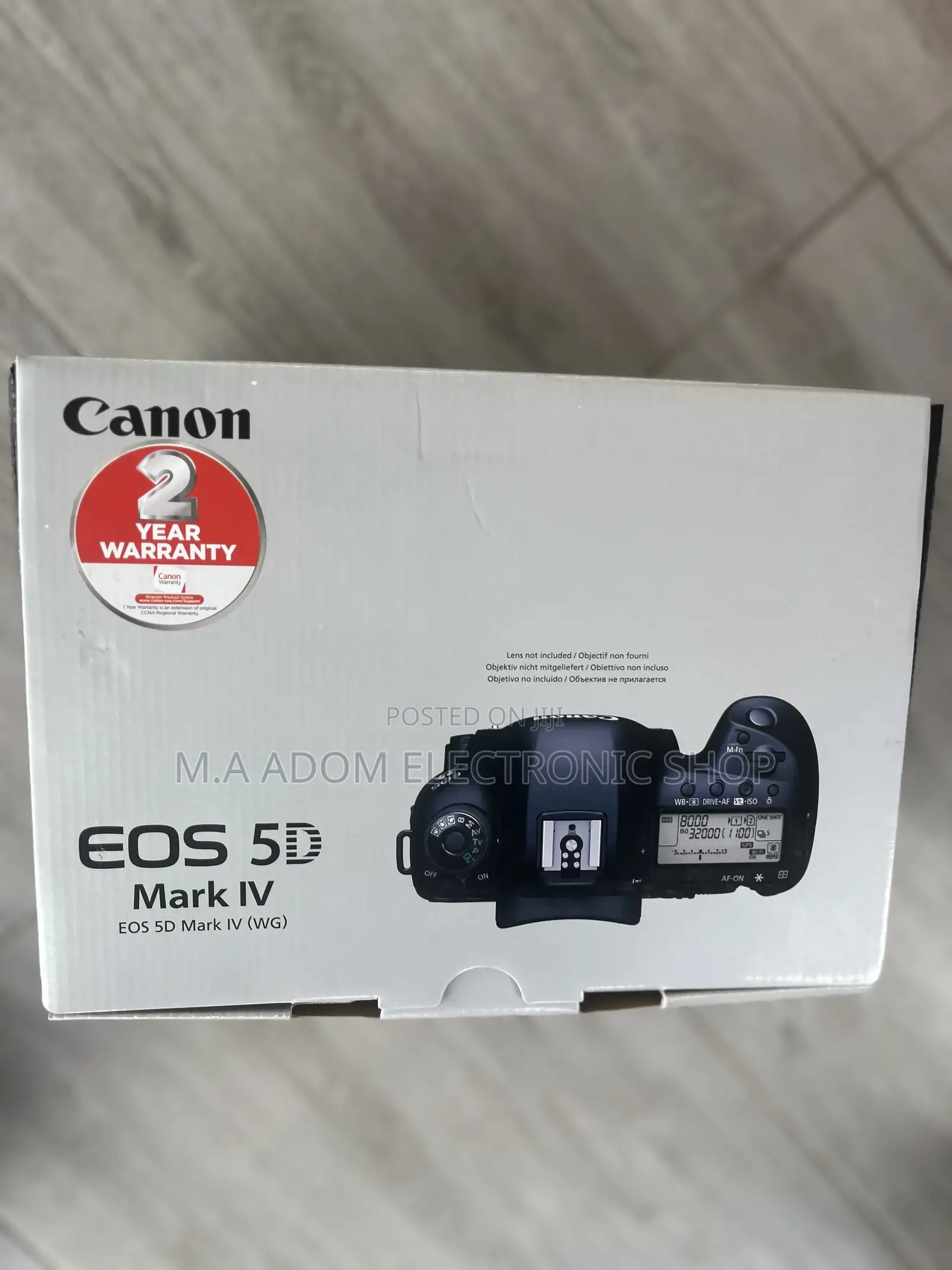 Canon EOS 5D Mark IV DSLR Camera With 24-105mm F/4l II Lens