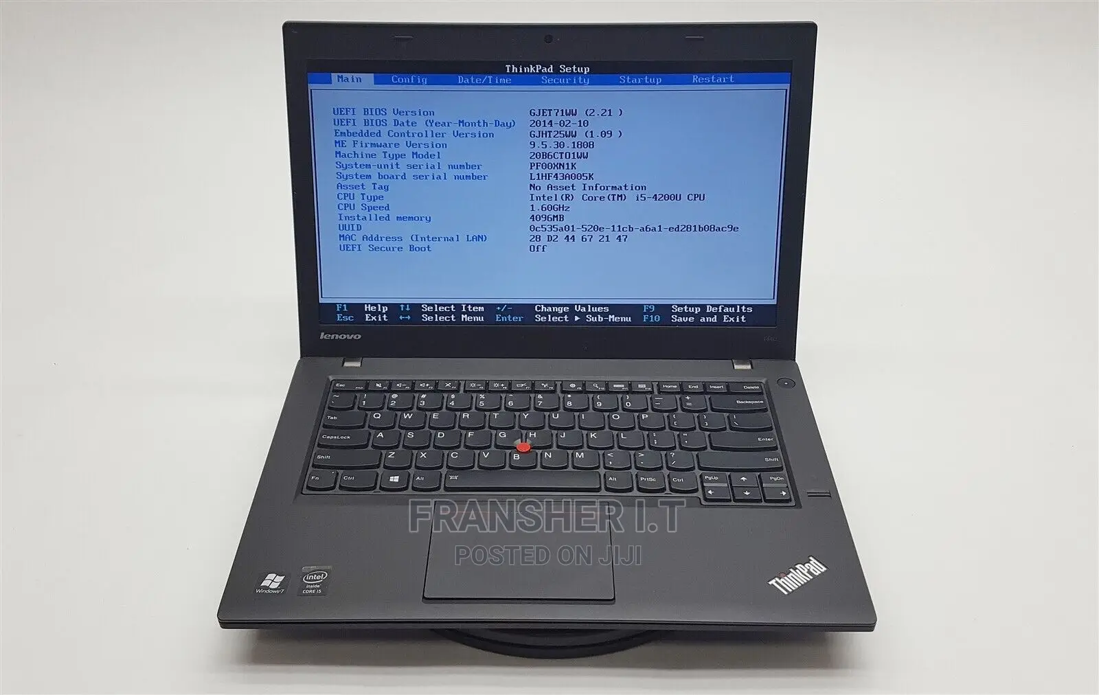 Laptop Lenovo ThinkPad T440 4GB Intel Core I5 HDD 250GB