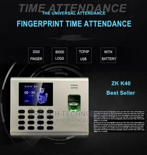 Zkteco Time Attendance With Backup Battery