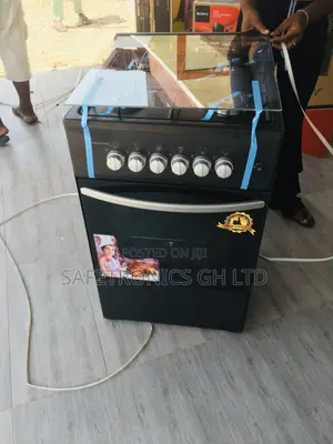 Volcano Black 4 Burner Gas Cooker 50×50 Oven and Grill