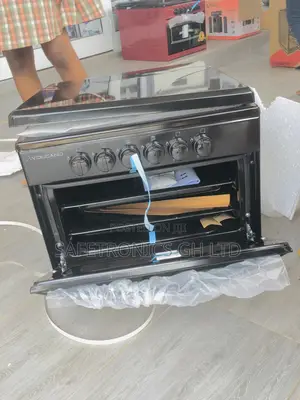 Volcano Mini Black 4 Burner Gas Cooker 50×50 Oven and Grill