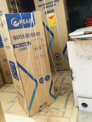 Pearl Water Dispenser With Fridge – Black PWD-1117FBL
