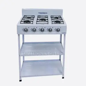 Nasco 5 Burner Gas Stove With 2 Shelve Stands NASGS-K5CSS-S