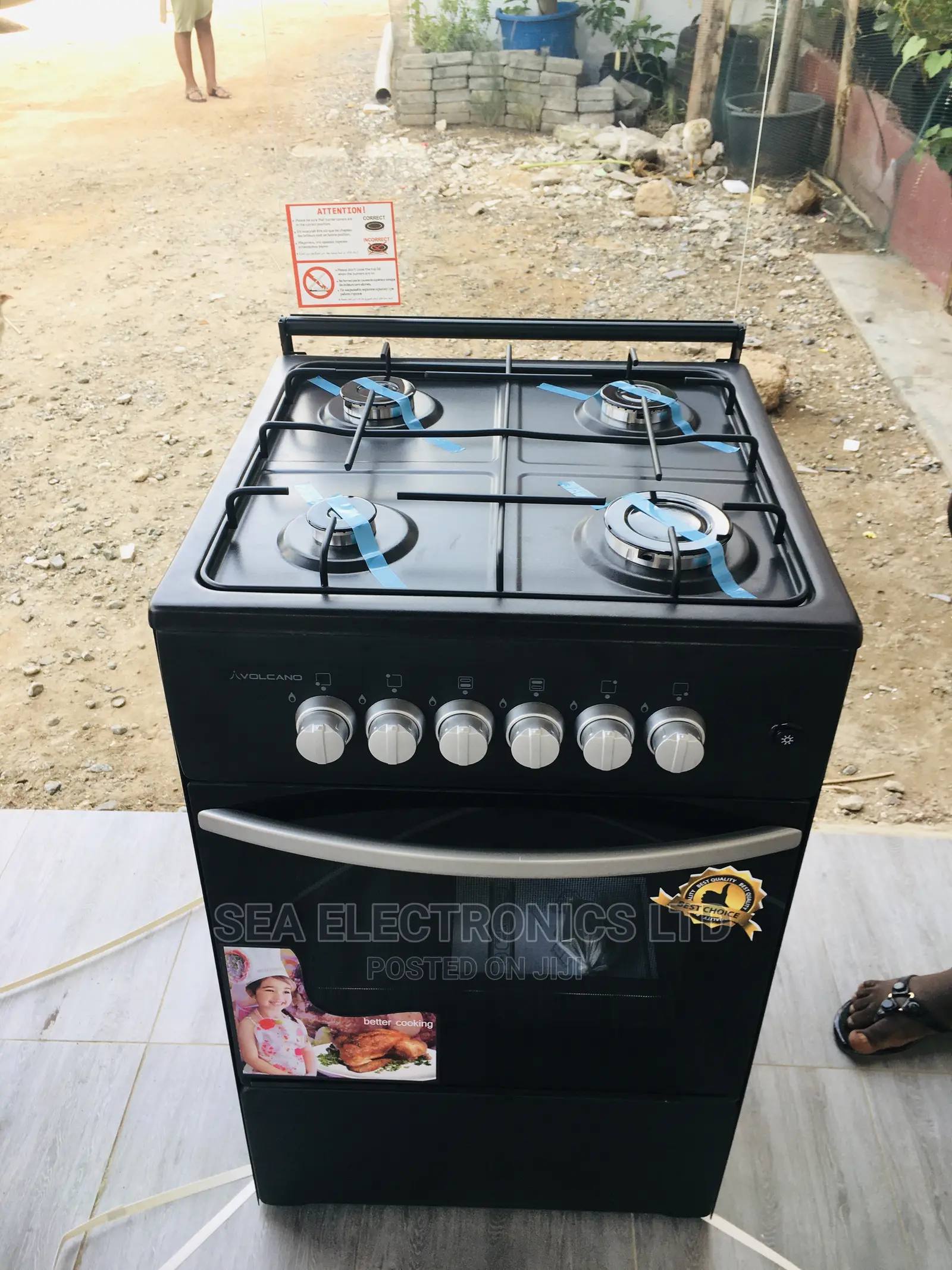 Brand Volcano 4burner Gas Cooker 50×50