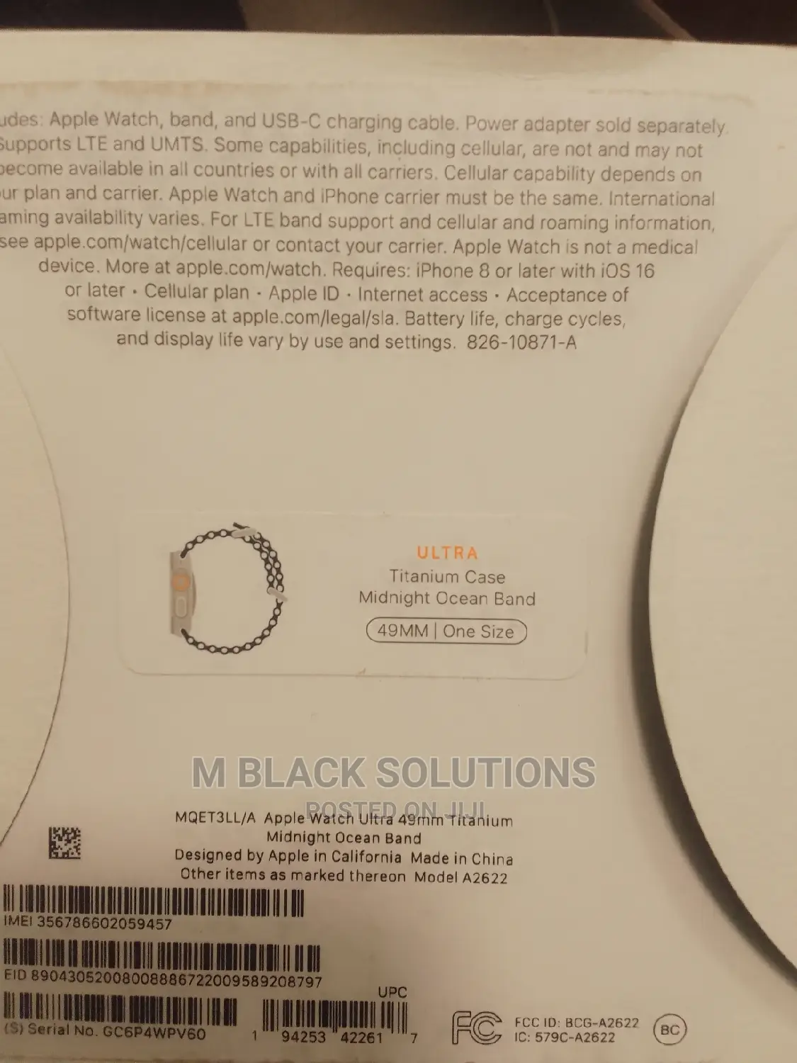 Apple Watch Ultra - Titanium Case With Midnight Ocean Band