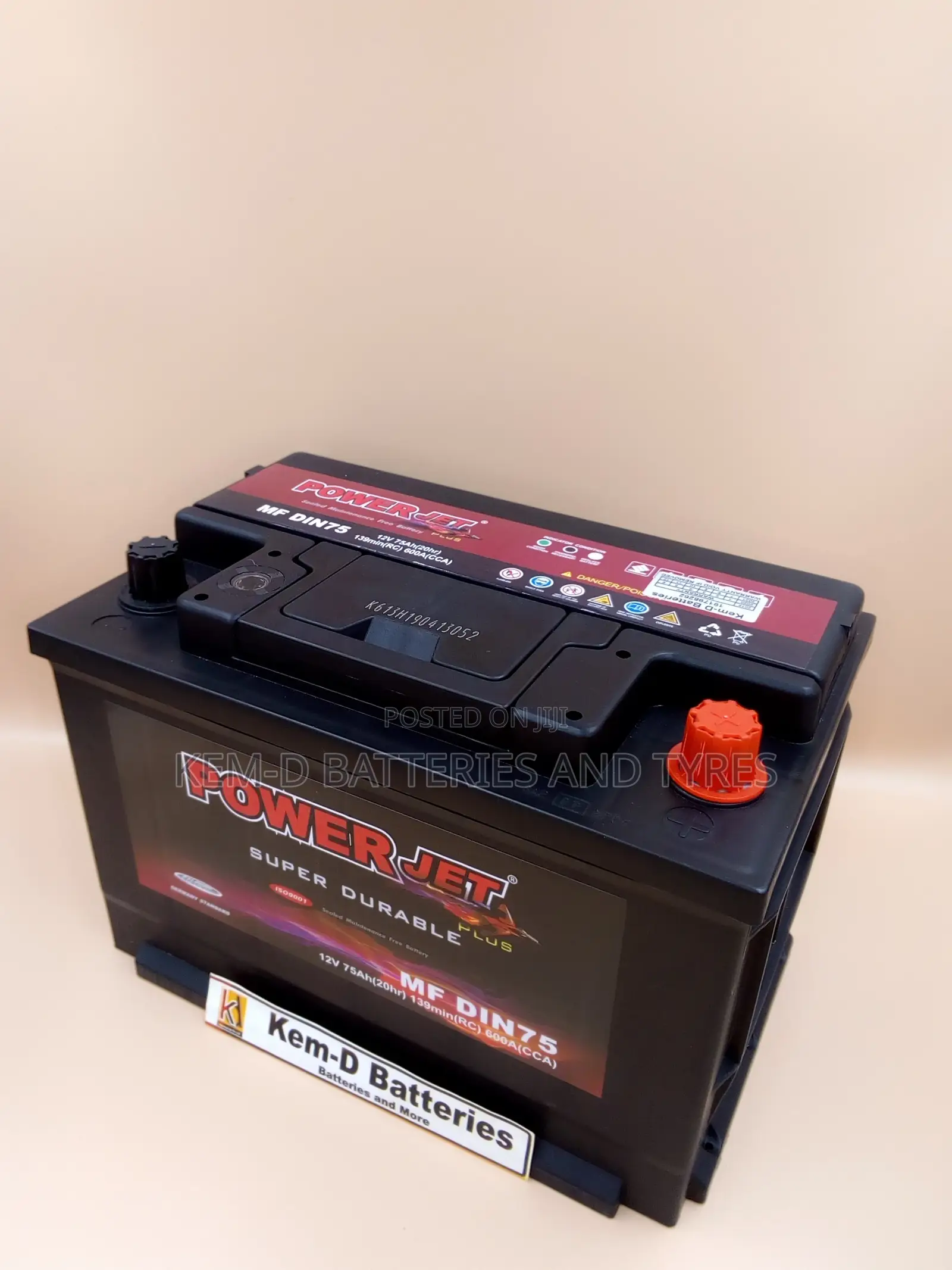 15 Plates Powerjet Car Battery For Camry + Free Delivery