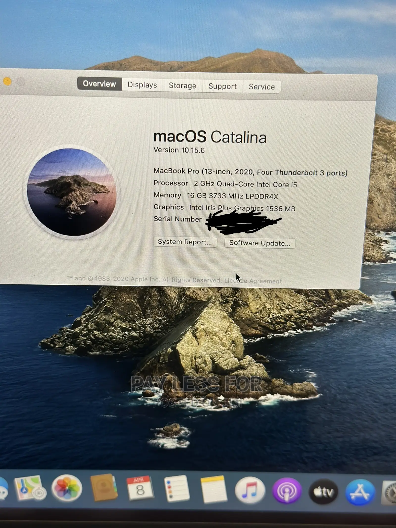 Laptop Apple MacBook Pro 2020 16GB Intel Core i5 SSD 1T