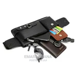 New Fashion Men Waist Bag Sports Chest Bag Leather Crossbody