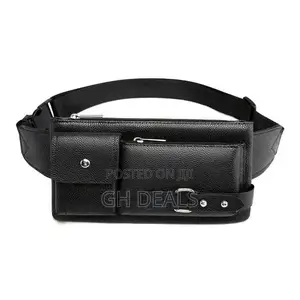 New Fashion Men Waist Bag Sports Chest Bag Leather Crossbody