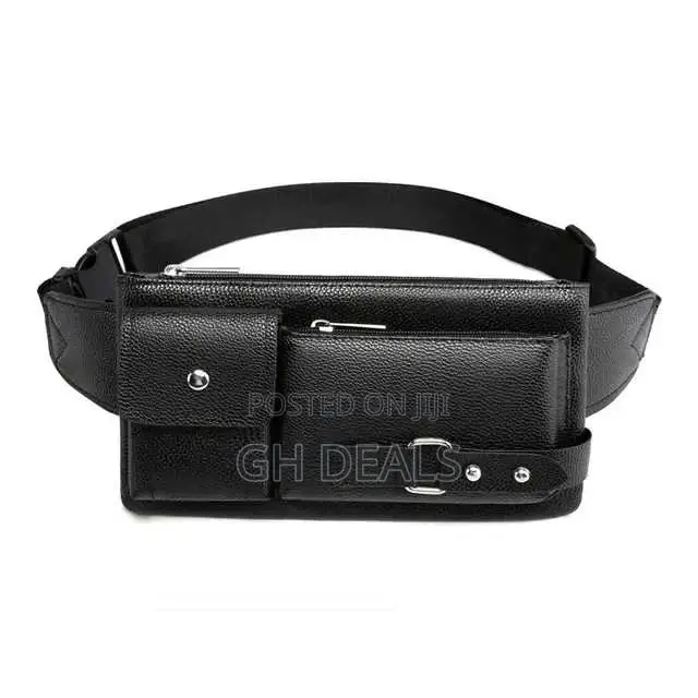 New Fashion Men Waist Bag Sports Chest Bag Leather Crossbody