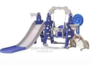 Toddler Swing / Slide Play Set - Basketball Hoop - Soccer