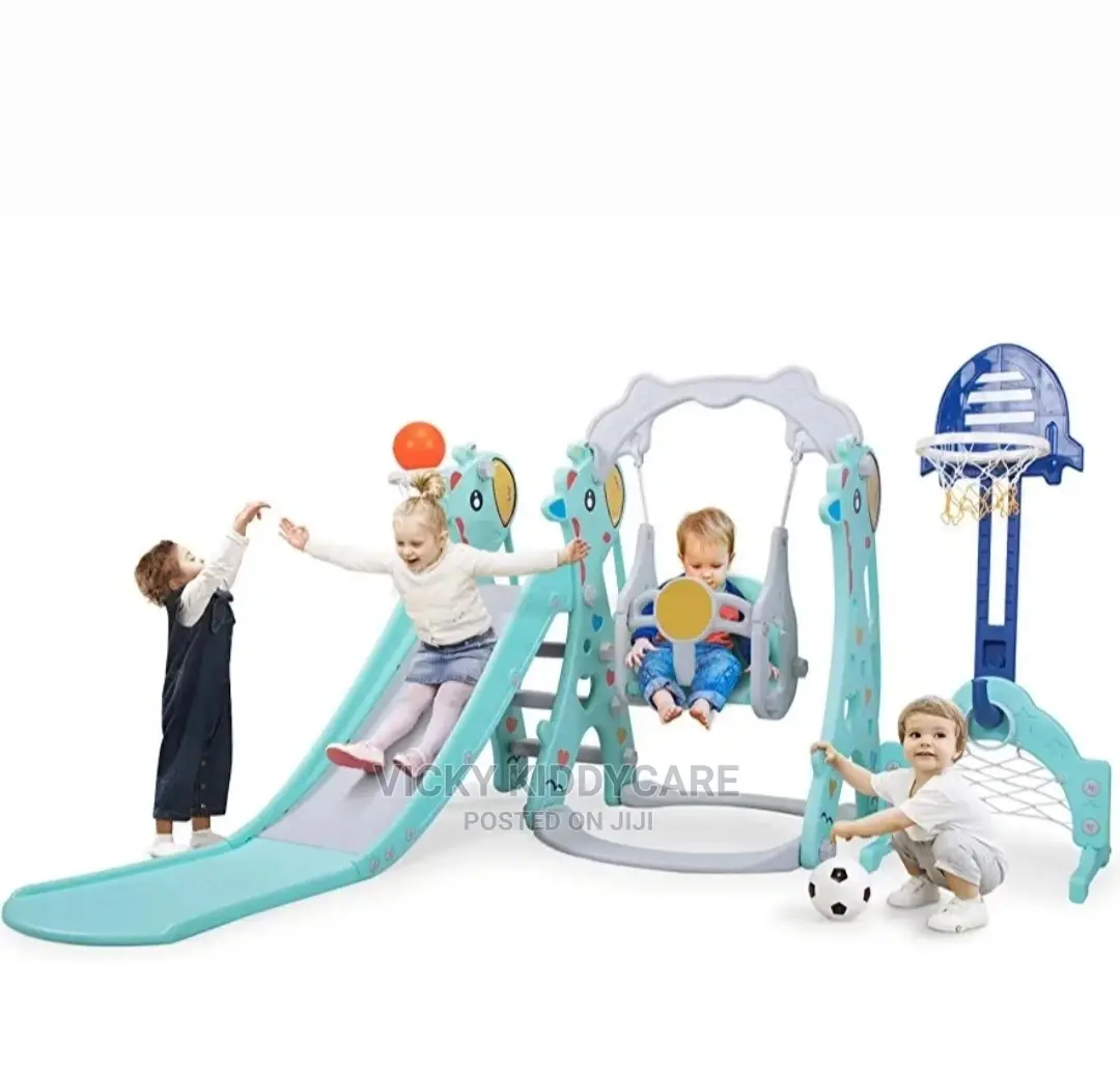 Toddler Swing / Slide Play Set - Basketball Hoop - Soccer