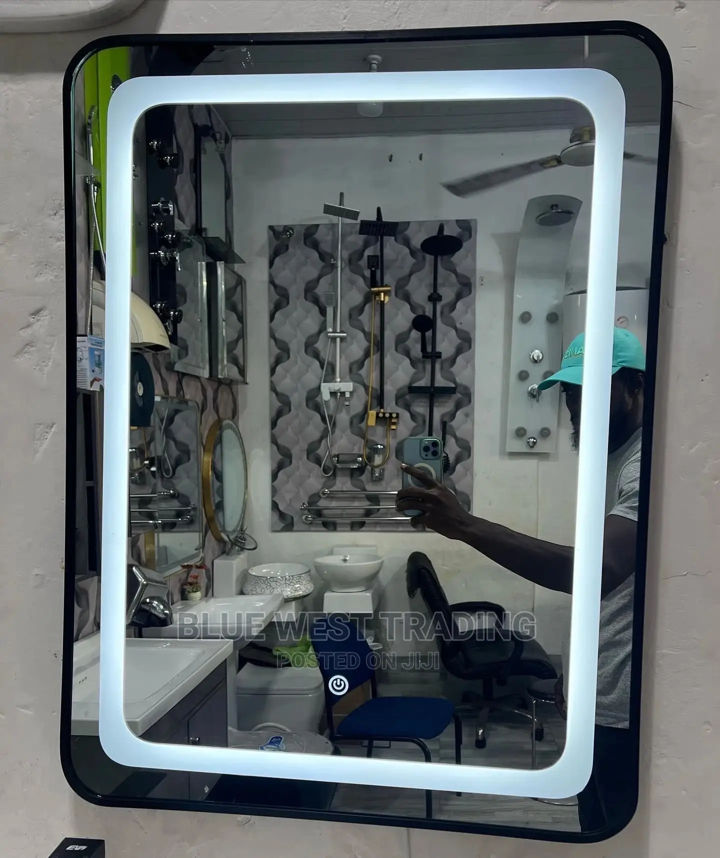 Black Frame LED Mirror