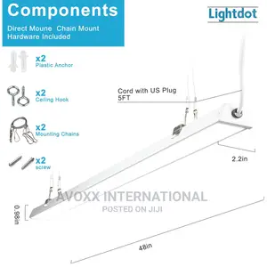 8PKS Lightdot Compact 4FT LED Shop Light , Daylight LED