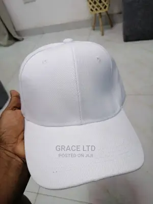 White Cap With Buckle Behind