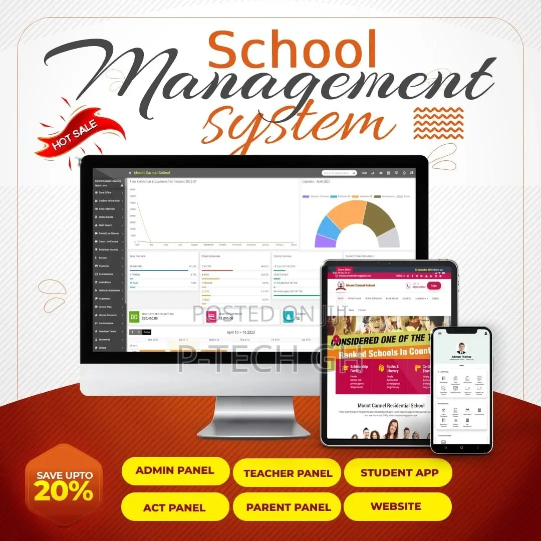 Advance School Management Website With Admin Panel + App