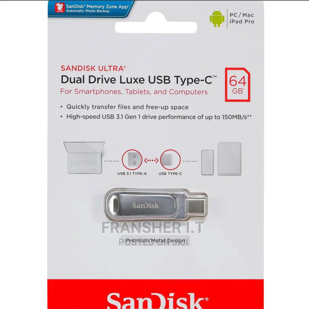 Sandisk Ultra Luxe 64GB Flash Drive