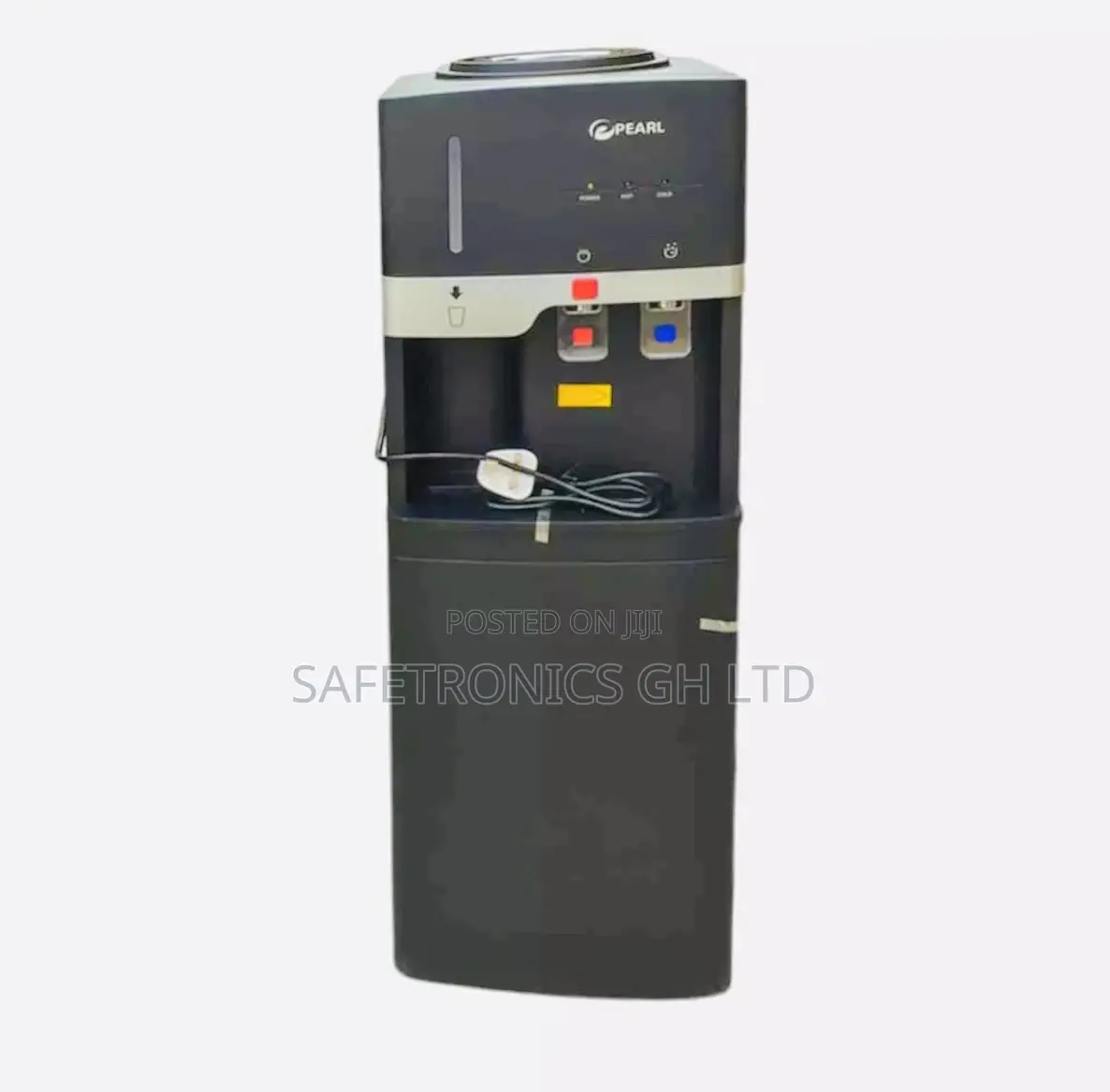 Pearl Water Dispenser With Fridge – Black PWD-1117FBL