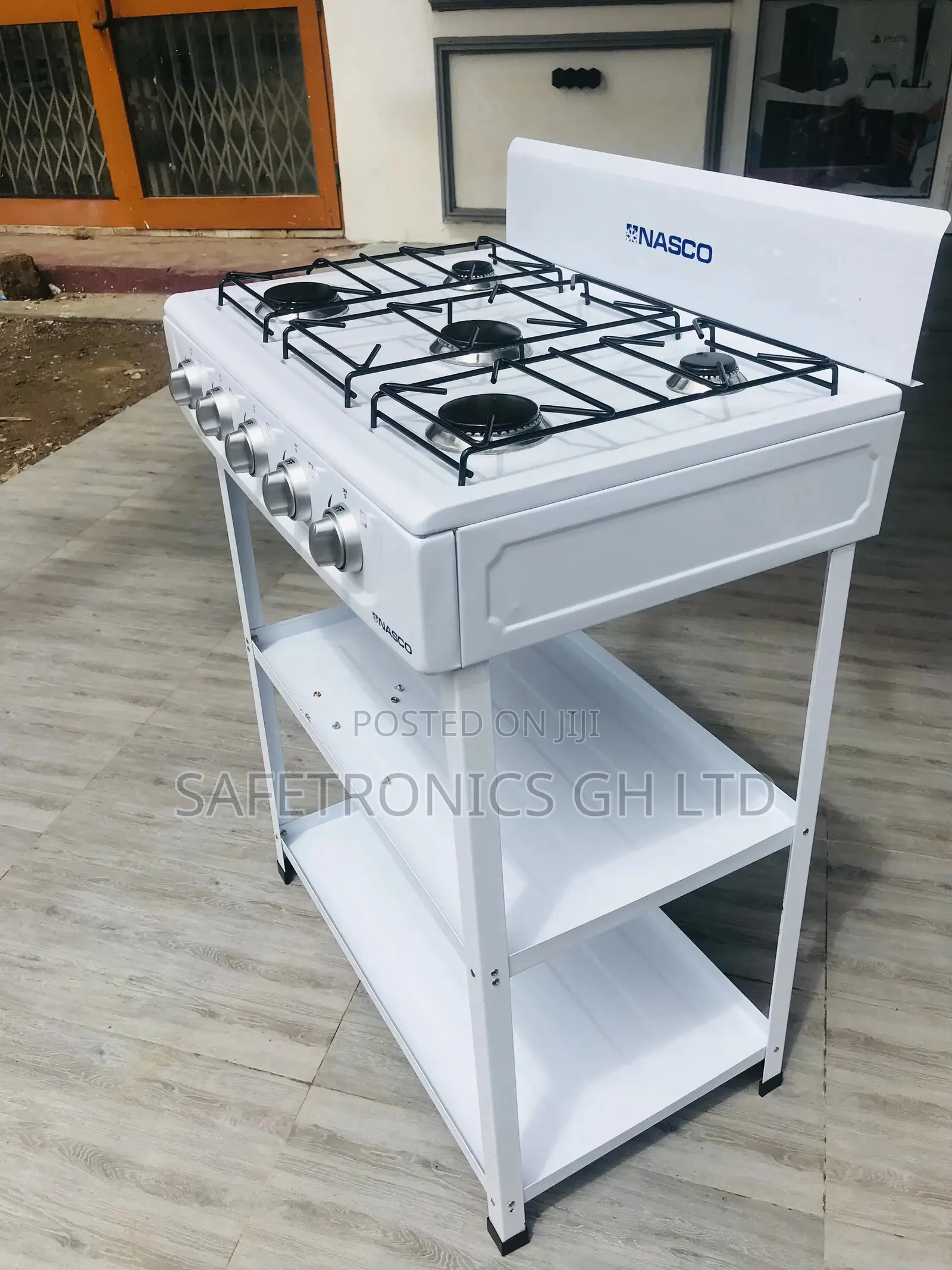 Nasco 5 Burner Gas Stove With 2 Shelve Stands NASGS-K5CSS-S