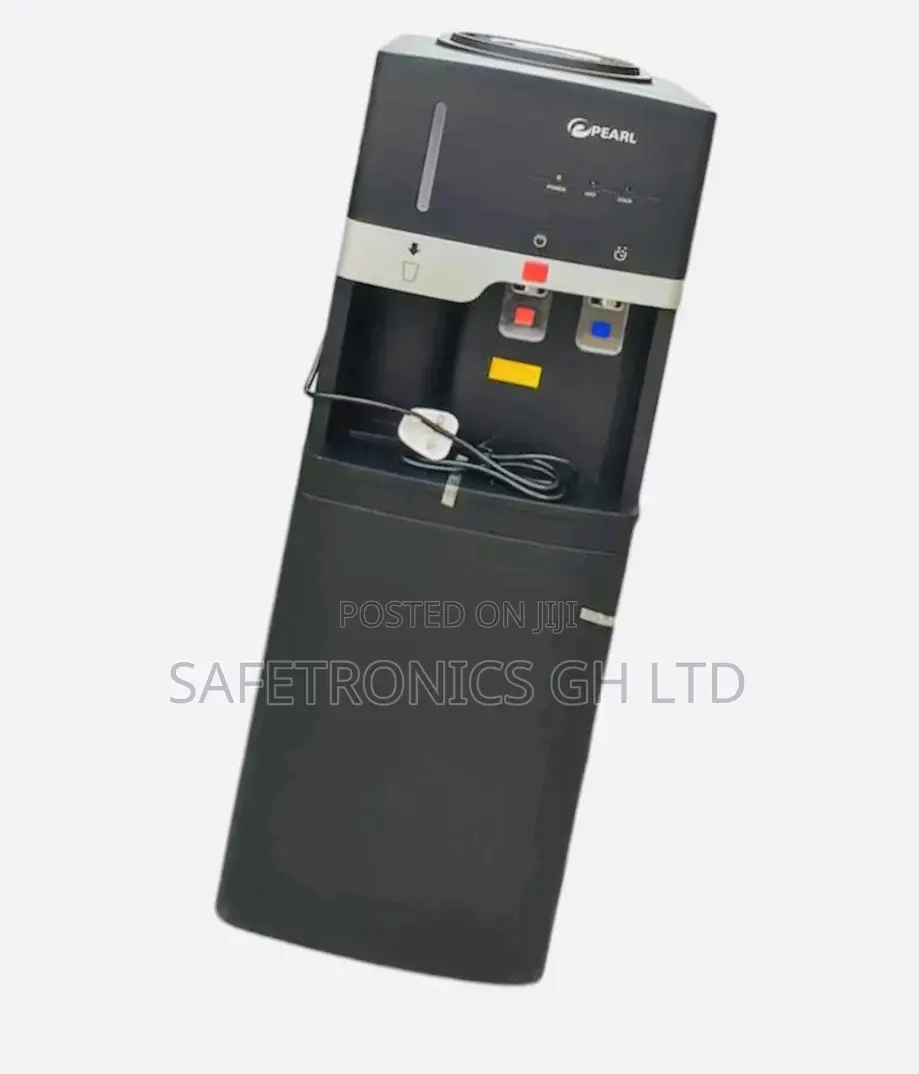 Pearl Water Dispenser With Fridge – Black PWD-1117FBL