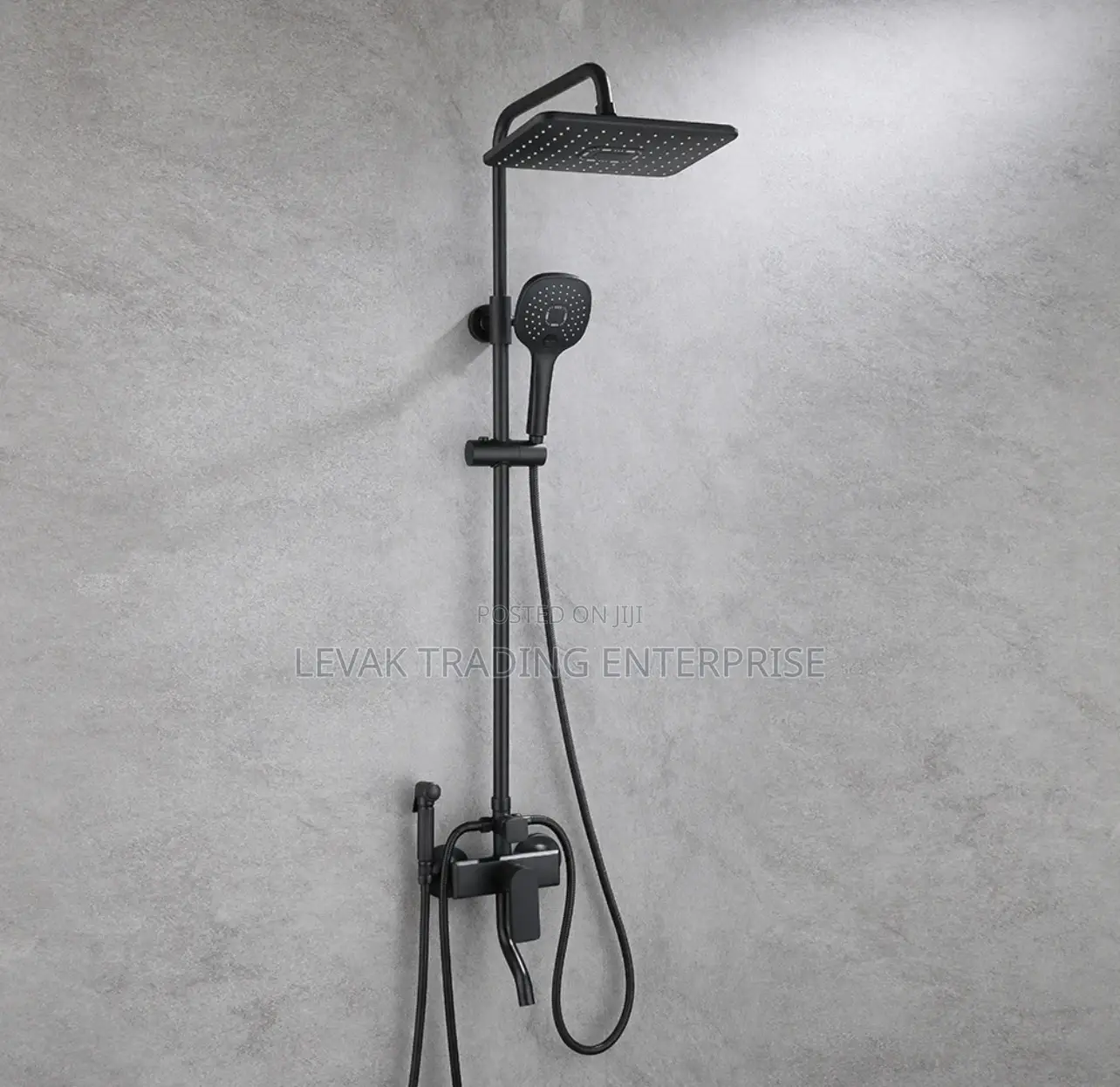3in1 Black Shower, Shower Head_ Matte Black Shower