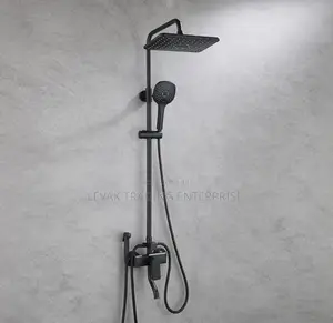 3in1 Black Shower, Shower Head_ Matte Black Shower