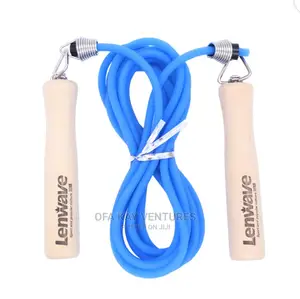 Photo - Adjustable Wooden Handle Skipping Rope for Fitness Activity