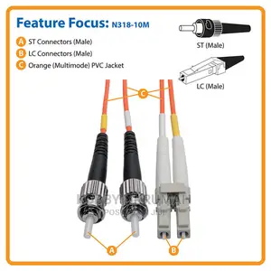 10M Lc/St Fiber Cables