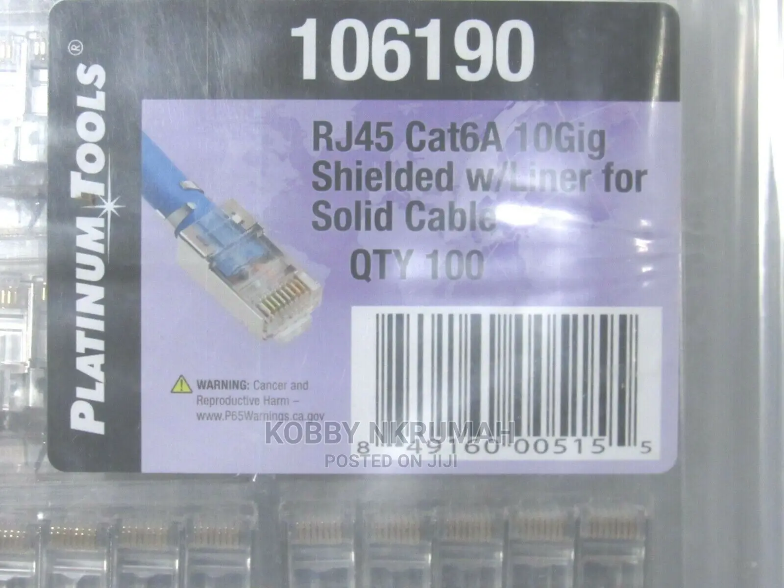 [100-Pack] Platinumtools 10gig Shielded Connector With Liner