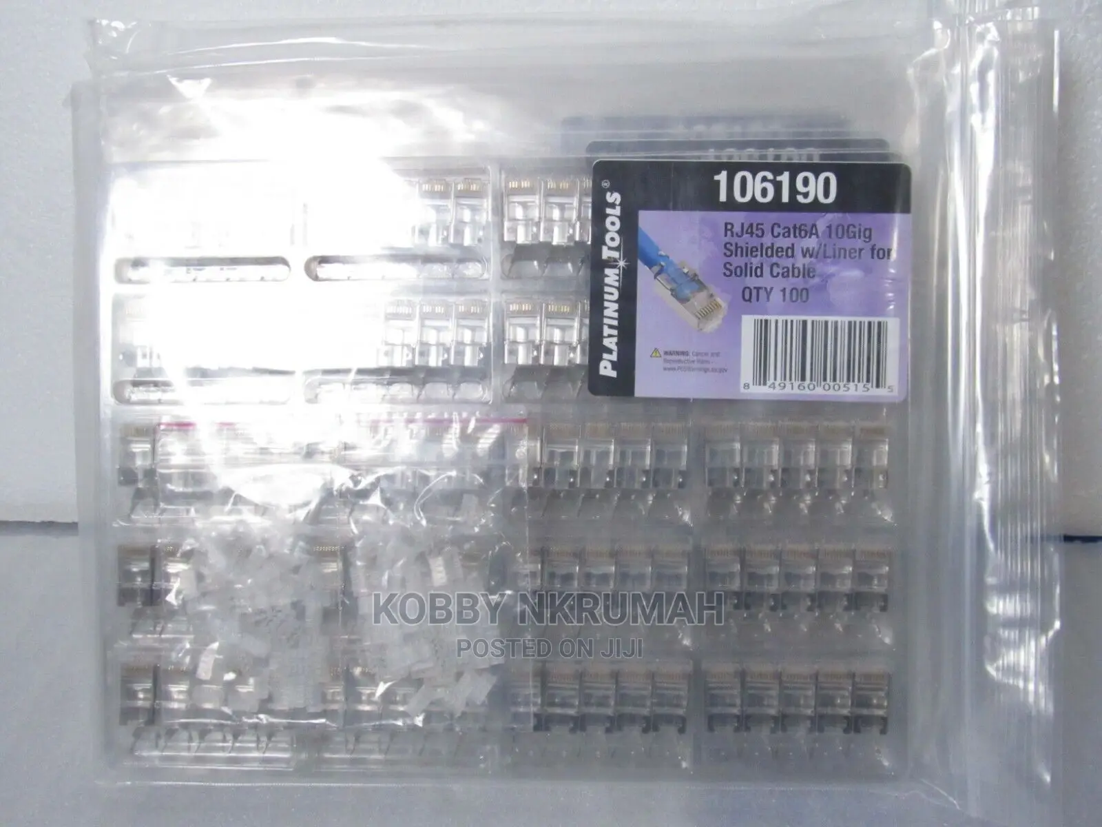[100-Pack] Platinumtools 10gig Shielded Connector With Liner
