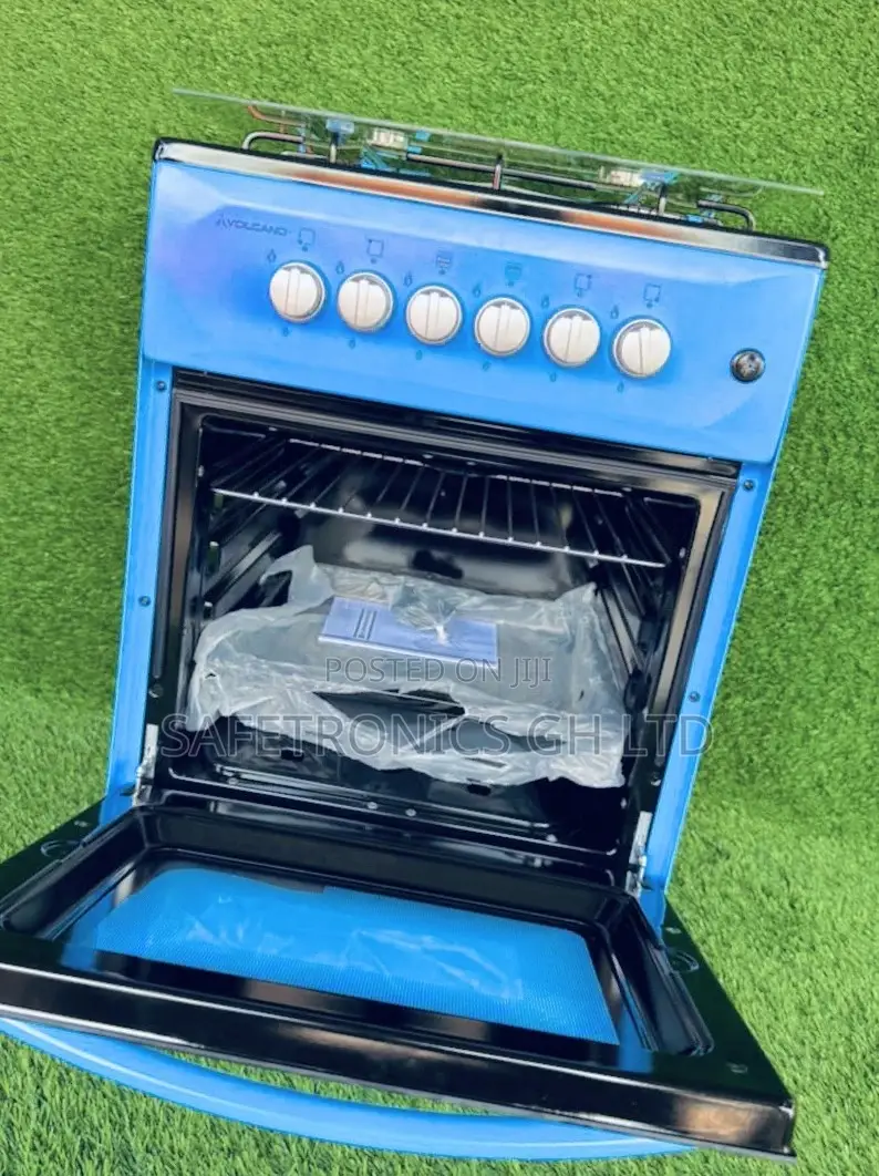 4 Gas Burner 50×55 With Oven and Grill Volcano Blue