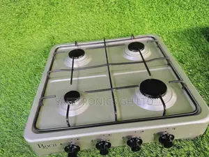 Volcano Table Top (4B) 4 Gas Burner, Metallic Steel Black