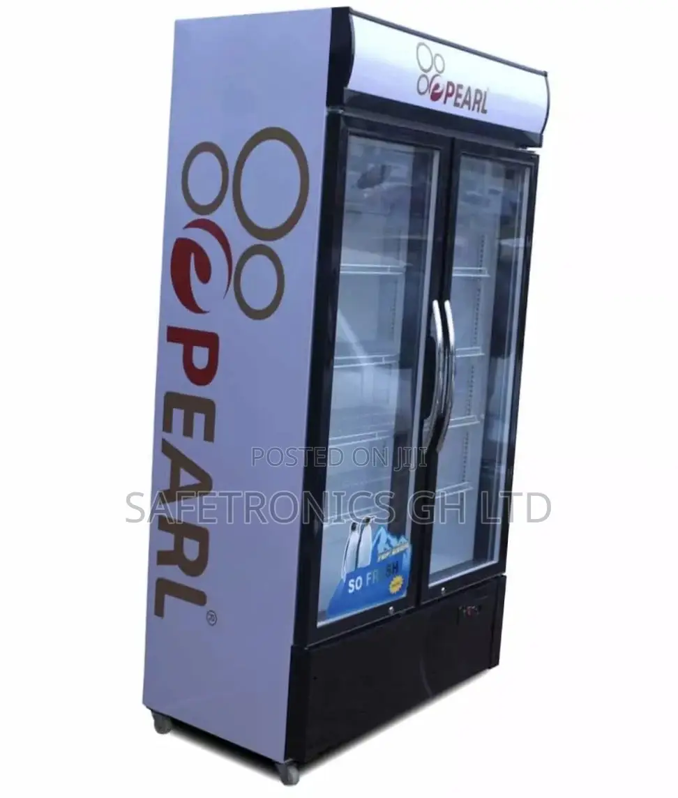 Double Door Display Fridge / Beverage Cooler PVC-74 Pearl 56