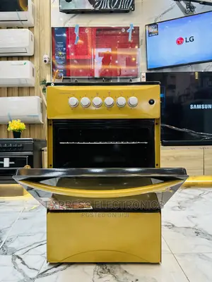 Volcano 50/50 4burner Yellow Color Gas Cooker Oven
