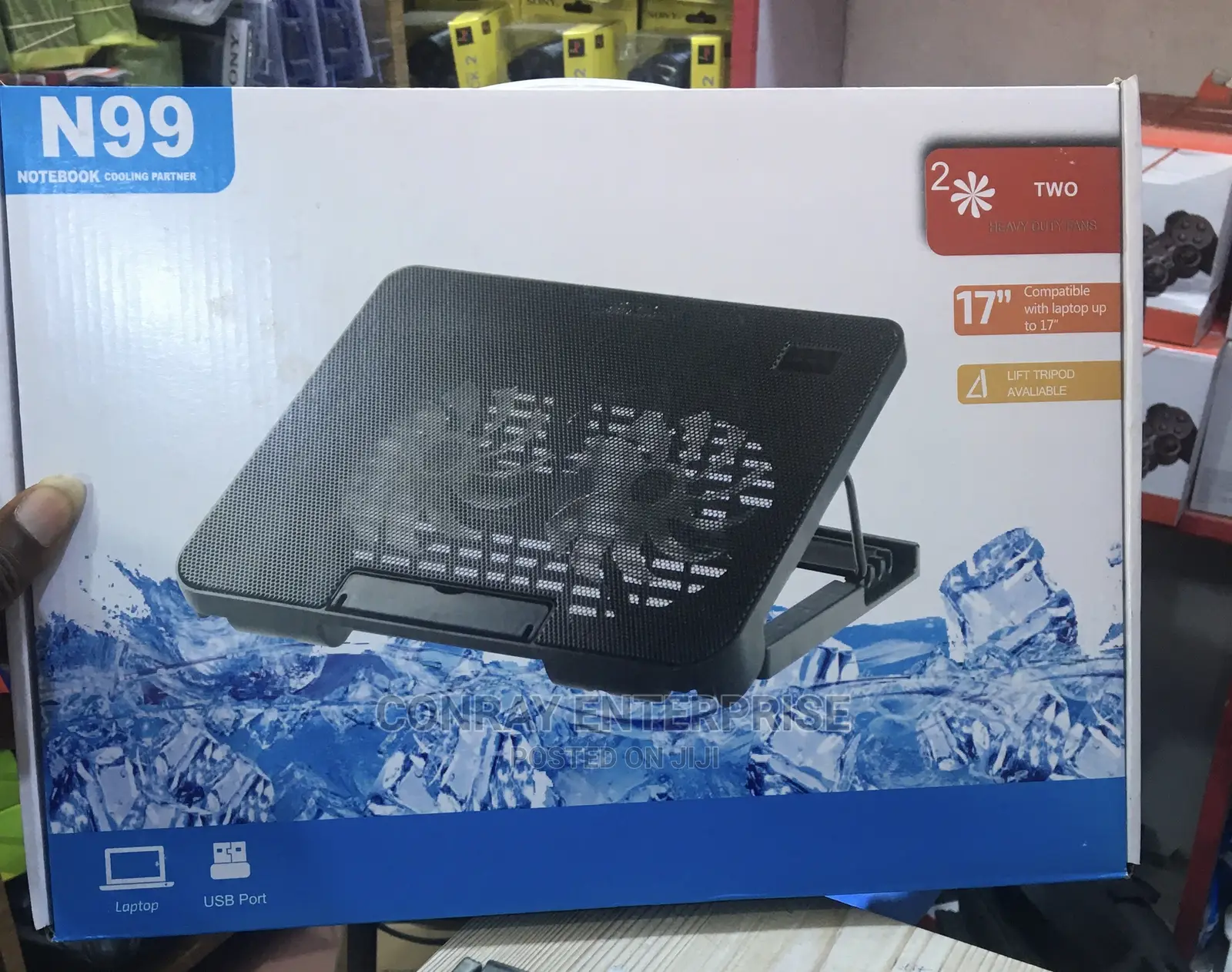 Laptop Stand Cooler Pad With Fan.